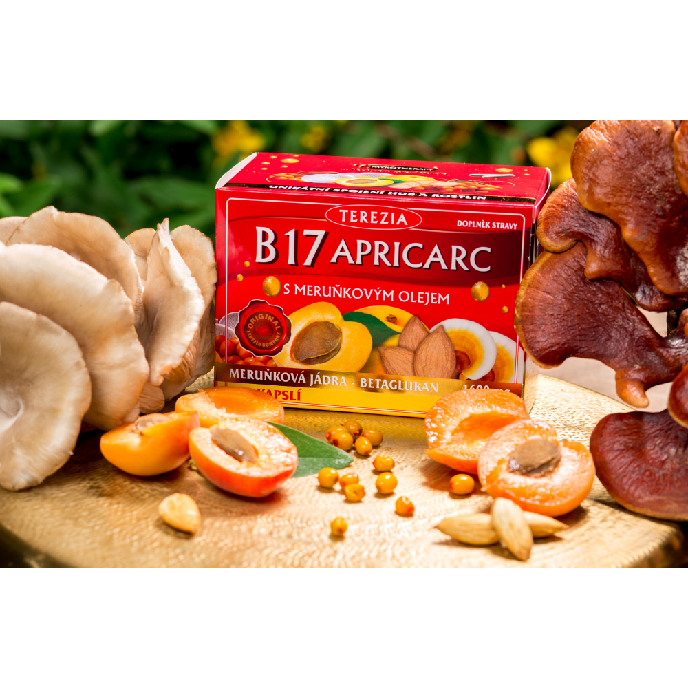 B17 APRICARC s marhuľovým olejom Kapsule 60ks (B17 Amygdalín, Betaglukán)