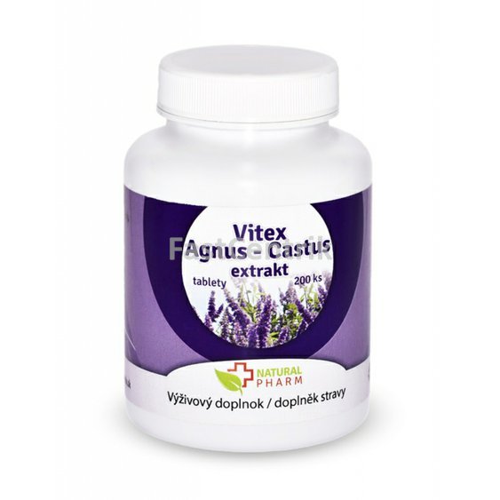 Drmek Obyčajný - Vitex Agnus Castus Extrakt Tablety 200ks.jpg