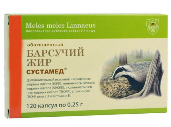 Jazvečí Tuk Obohatený Kapsule 120ks (Omega 3, Omega-6, Vit E a A)