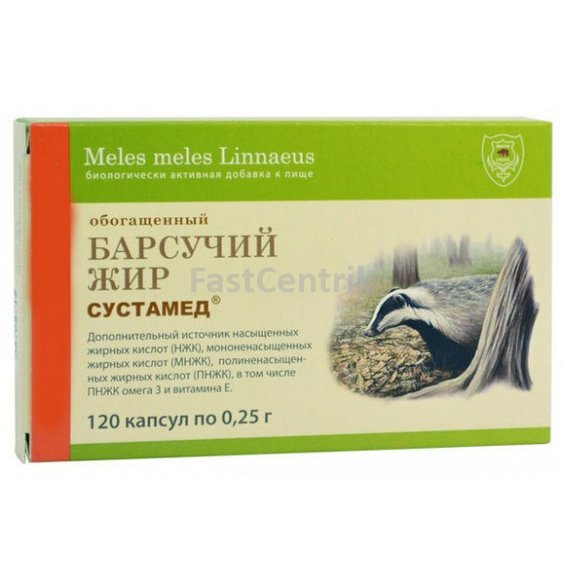Jazvečí Tuk Obohatený Kapsule 120ks (Omega 3, Omega-6, Vit E a A).jpg