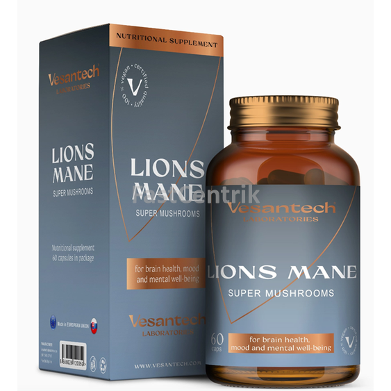 Lions mane- Korálovec Vesantech super mushrooms Kapsule 60 ks (Hericium erinaceus).png