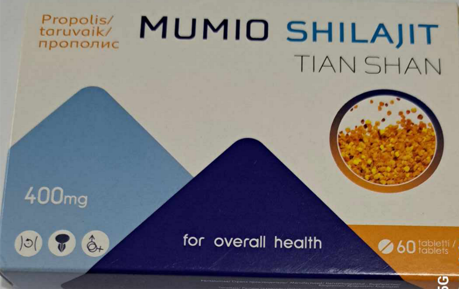 Mumio - Shilajit Tian Shan s Propolisom Tablety 60 ks (Kirgizsko)