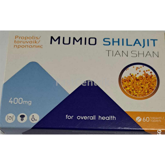 Mumio - Shilajit Tian Shan s Propolisom Tablety 60 ks (Kirgizsko).png