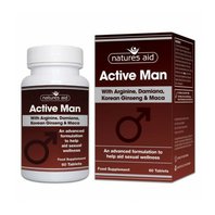 Natures Aid ACTIVE MAN  - Tablety 60ks (Arginín, Kórejský ženšen, Maca, Damiána, Zinok)