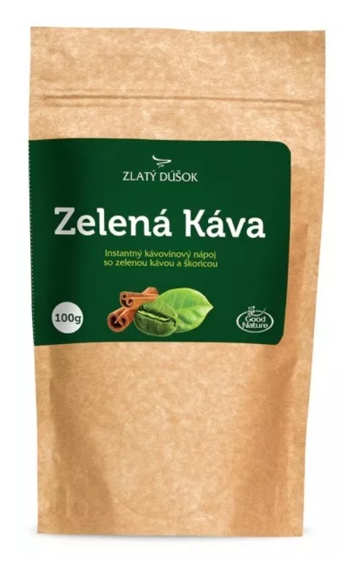Zelená káva Instantná 100 g (cereálny kávovinový nápoj so zelenou kávou a škoricou)