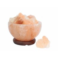 Himalájska Soľná Miska s Dreveným Podstavcom 15x9cm